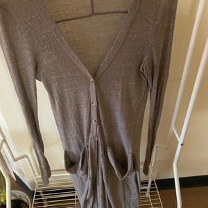 Free People light sweater/dress button up